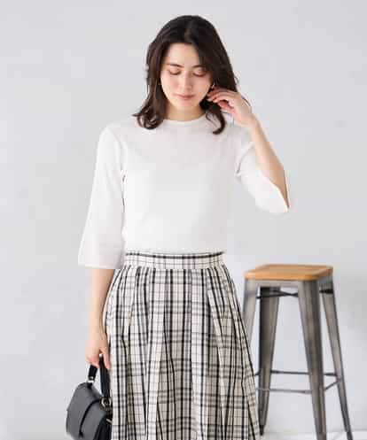 K2FGD29044 a.v.v 部分シアーフレア袖リブニット