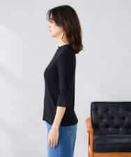 K2FGD29044 a.v.v(アー・ヴェ・ヴェ) 部分シアーフレア袖リブニット ホワイト