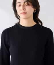 K2FGD29044 a.v.v(アー・ヴェ・ヴェ) 部分シアーフレア袖リブニット ホワイト