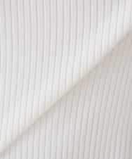 K2FGD29044 a.v.v(アー・ヴェ・ヴェ) 部分シアーフレア袖リブニット ホワイト