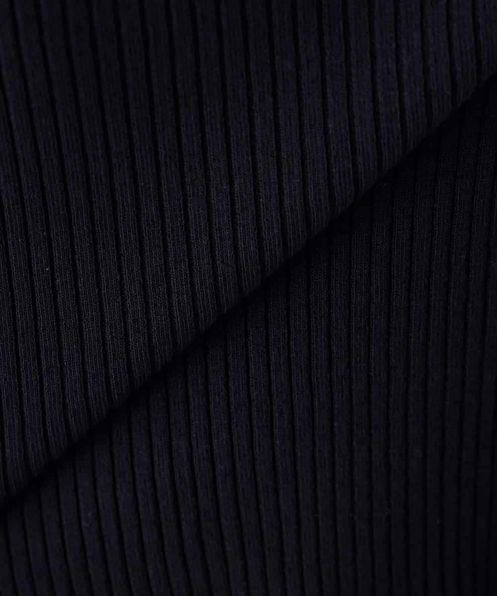 K2FGD29044 a.v.v(アー・ヴェ・ヴェ) 部分シアーフレア袖リブニット ホワイト