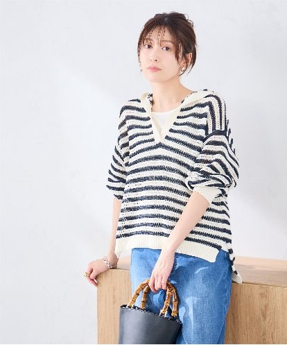 K2FGD31054 a.v.v メッシュフードニットプルオーバー