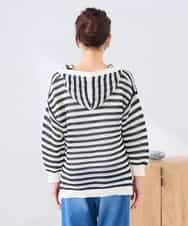 K2FGD31054 a.v.v(アー・ヴェ・ヴェ) メッシュフードニットプルオーバー レッド