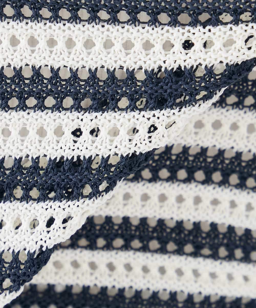 K2FGD31054 a.v.v(アー・ヴェ・ヴェ) メッシュフードニットプルオーバー レッド