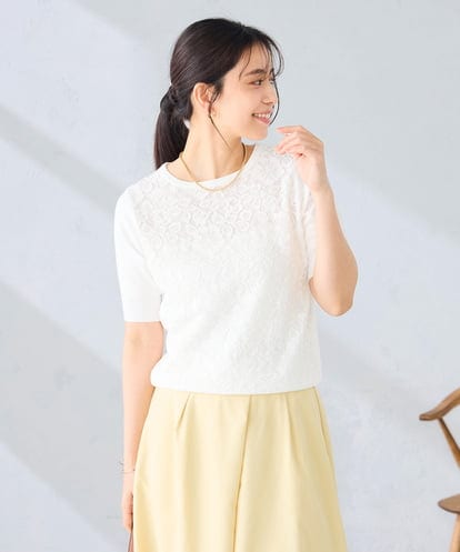 K2FGD32059 a.v.v フロントレースサマーニット