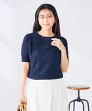 K2FGD32059 a.v.v(アー・ヴェ・ヴェ) フロントレースサマーニット ネイビー