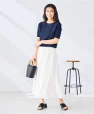 K2FGD32059 a.v.v(アー・ヴェ・ヴェ) フロントレースサマーニット ネイビー