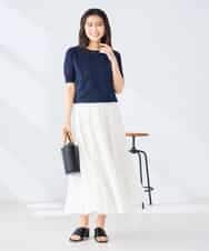 K2FGD32059 a.v.v(アー・ヴェ・ヴェ) フロントレースサマーニット ネイビー