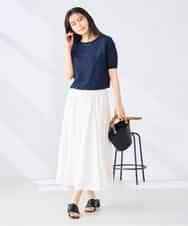 K2FGD32059 a.v.v(アー・ヴェ・ヴェ) フロントレースサマーニット ネイビー