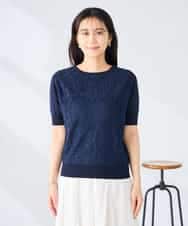 K2FGD32059 a.v.v(アー・ヴェ・ヴェ) フロントレースサマーニット ネイビー