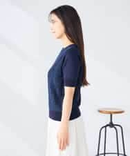 K2FGD32059 a.v.v(アー・ヴェ・ヴェ) フロントレースサマーニット ネイビー