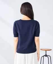 K2FGD32059 a.v.v(アー・ヴェ・ヴェ) フロントレースサマーニット ネイビー