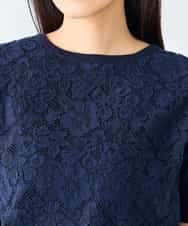 K2FGD32059 a.v.v(アー・ヴェ・ヴェ) フロントレースサマーニット ネイビー