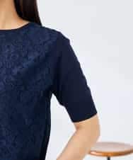 K2FGD32059 a.v.v(アー・ヴェ・ヴェ) フロントレースサマーニット ネイビー