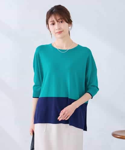 K2FGD33039 a.v.v 【洗える/UVカット】バイカラーポンチョチュニック