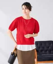 K2FGD34049 a.v.v(アー・ヴェ・ヴェ) ラメッシュボーダープルオーバー レッド