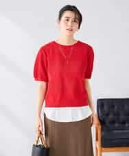 K2FGD34049 a.v.v(アー・ヴェ・ヴェ) ラメッシュボーダープルオーバー レッド