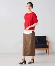 K2FGD34049 a.v.v(アー・ヴェ・ヴェ) ラメッシュボーダープルオーバー レッド