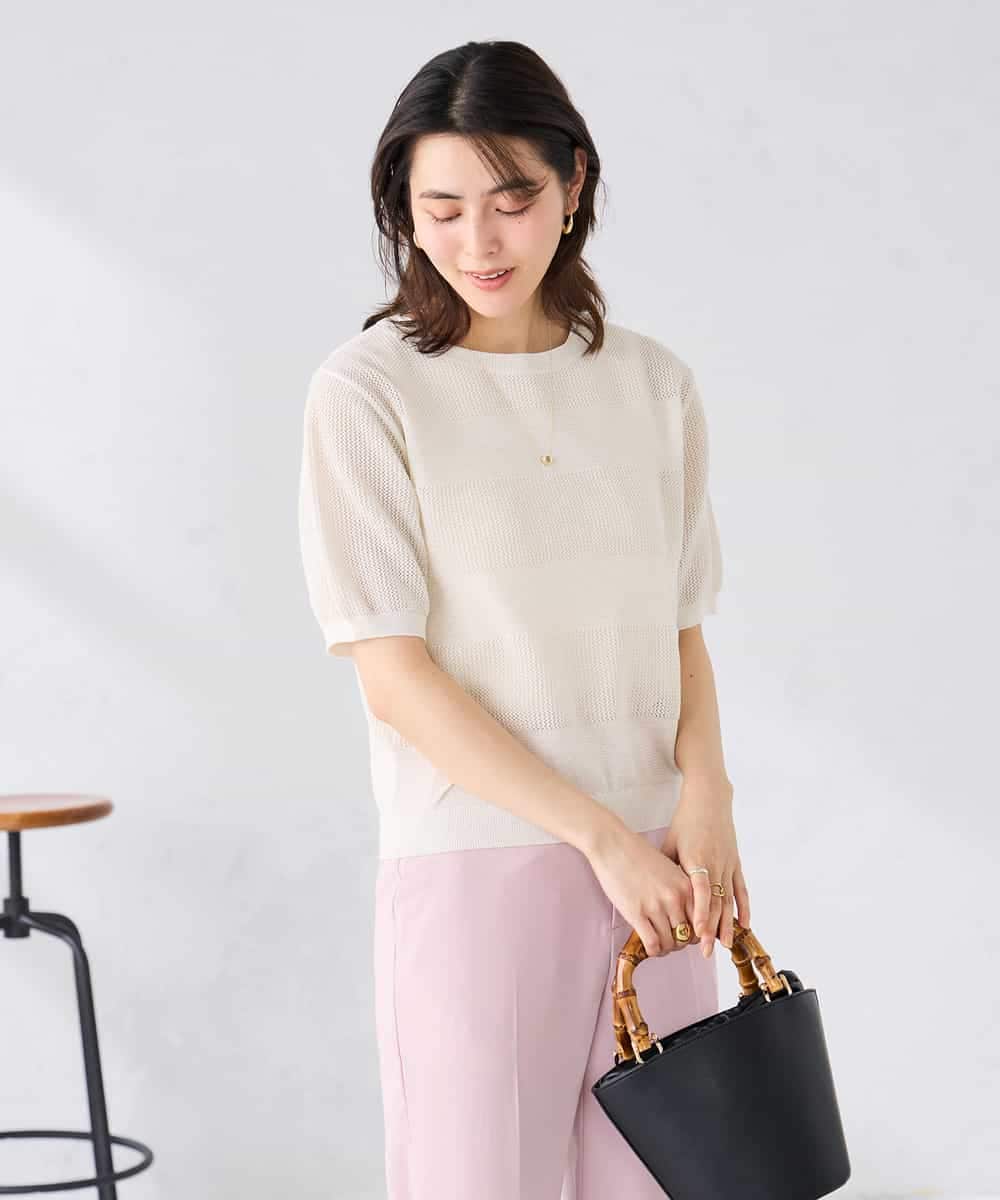 K2FGD34049 a.v.v(アー・ヴェ・ヴェ) ラメッシュボーダープルオーバー レッド