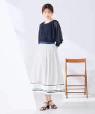 K2FGD35049 a.v.v(アー・ヴェ・ヴェ) シアーギャザーニット ネイビー