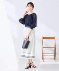 K2FGD35049 a.v.v(アー・ヴェ・ヴェ) シアーギャザーニット ネイビー