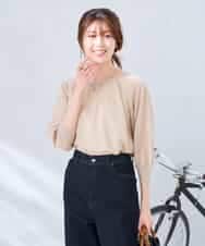 K2FGD35049 a.v.v(アー・ヴェ・ヴェ) シアーギャザーニット ネイビー