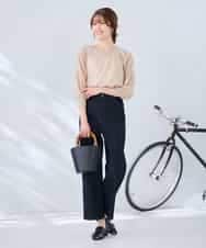 K2FGD35049 a.v.v(アー・ヴェ・ヴェ) シアーギャザーニット ネイビー