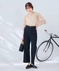 K2FGD35049 a.v.v(アー・ヴェ・ヴェ) シアーギャザーニット ネイビー