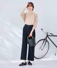 K2FGD35049 a.v.v(アー・ヴェ・ヴェ) シアーギャザーニット ネイビー