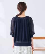 K2FGD35049 a.v.v(アー・ヴェ・ヴェ) シアーギャザーニット ネイビー