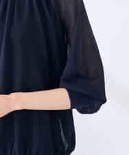 K2FGD35049 a.v.v(アー・ヴェ・ヴェ) シアーギャザーニット ネイビー