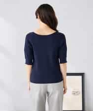 K2FGD36044 a.v.v(アー・ヴェ・ヴェ) Vネックデコルテニット ネイビー