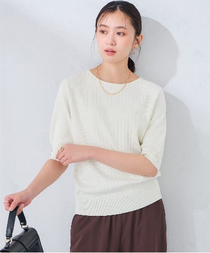 K2FGD38044 a.v.v 【接触冷感/UVカット/洗える】針抜きサマーニット