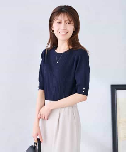 K2FGD38044 a.v.v 【接触冷感/UVカット/洗える】針抜きサマーニット