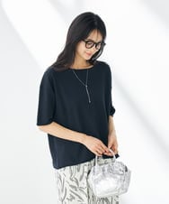 K2FHA17039 a.v.v(アー・ヴェ・ヴェ) サマーニットTシャツ ネイビー