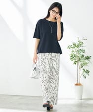 K2FHA17039 a.v.v(アー・ヴェ・ヴェ) サマーニットTシャツ ネイビー