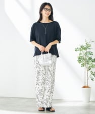 K2FHA17039 a.v.v(アー・ヴェ・ヴェ) サマーニットTシャツ ネイビー