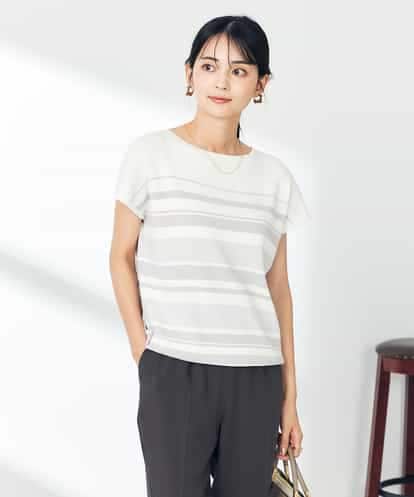 K2FHA30039 a.v.v 【接触冷感/UVカット】フレンチスリーブ美ラクるサマーニット