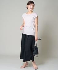 K2FHV28034 a.v.v(アー・ヴェ・ヴェ) 【前後2WAY】フレンチスリーブサマーニット ブラウン