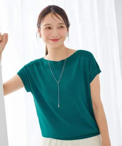 K2FID50044 a.v.v 【接触冷感】ガーターボートネックフレンチスリーブプルオーバー