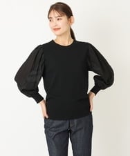 K2FIP10049 a.v.v(アー・ヴェ・ヴェ) シアーパフスリーブニット アイボリー
