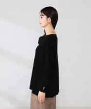 K2FJA06044 a.v.v(アー・ヴェ・ヴェ) 袖パール付きチュニックニット ライトイエロー