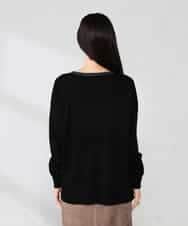 K2FJA06044 a.v.v(アー・ヴェ・ヴェ) 袖パール付きチュニックニット ライトイエロー