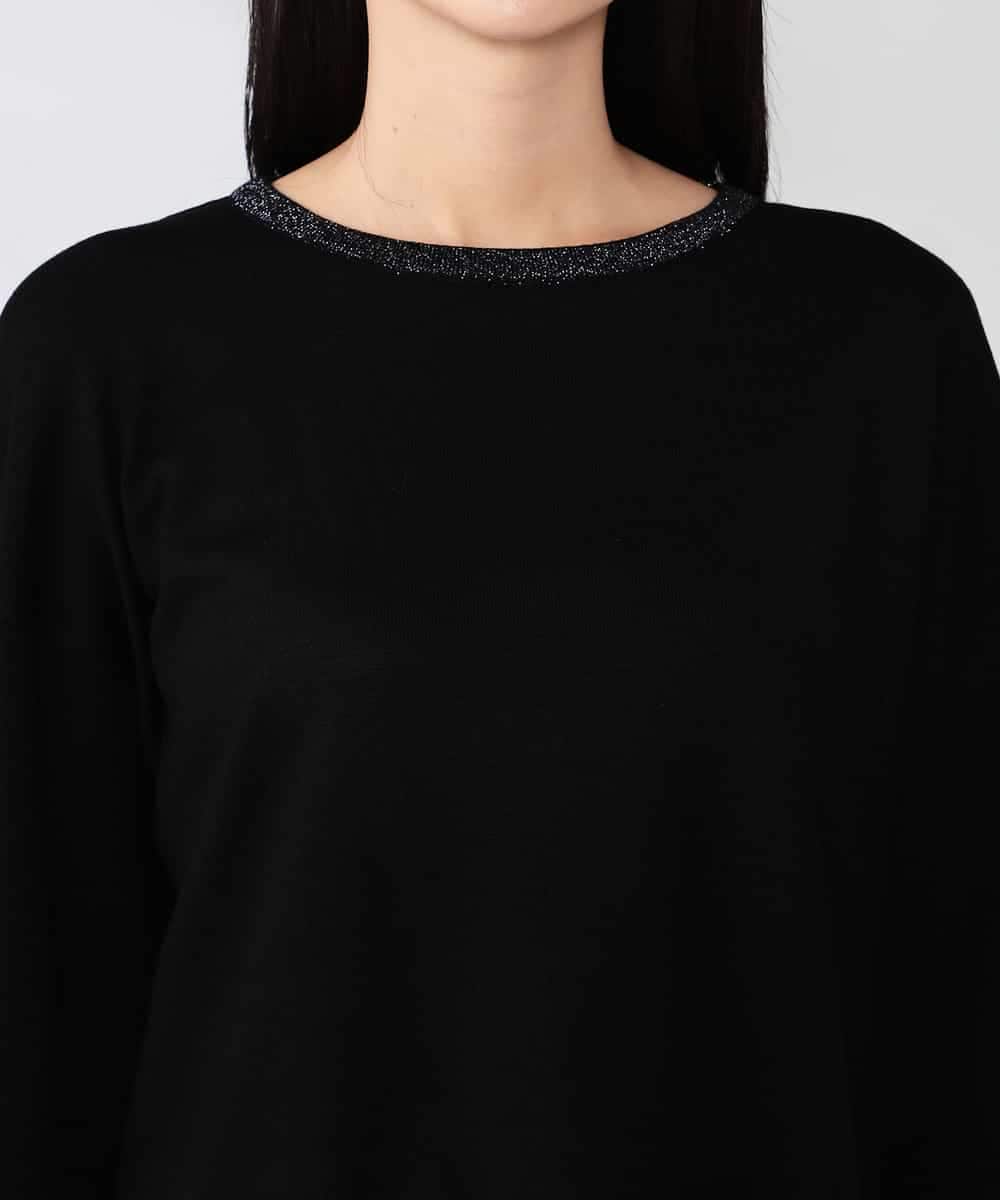 K2FJA06044 a.v.v(アー・ヴェ・ヴェ) 袖パール付きチュニックニット ライトイエロー