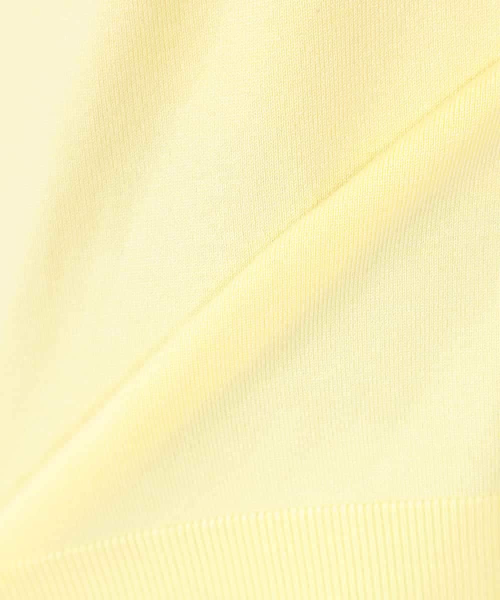 K2FJA06044 a.v.v(アー・ヴェ・ヴェ) 袖パール付きチュニックニット ライトイエロー