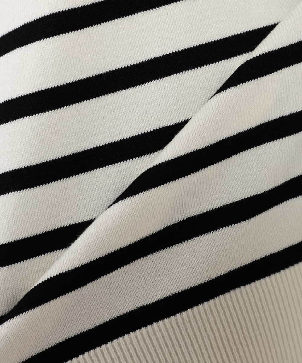 K2FJA06044 a.v.v(アー・ヴェ・ヴェ) 袖パール付きチュニックニット ライトイエロー