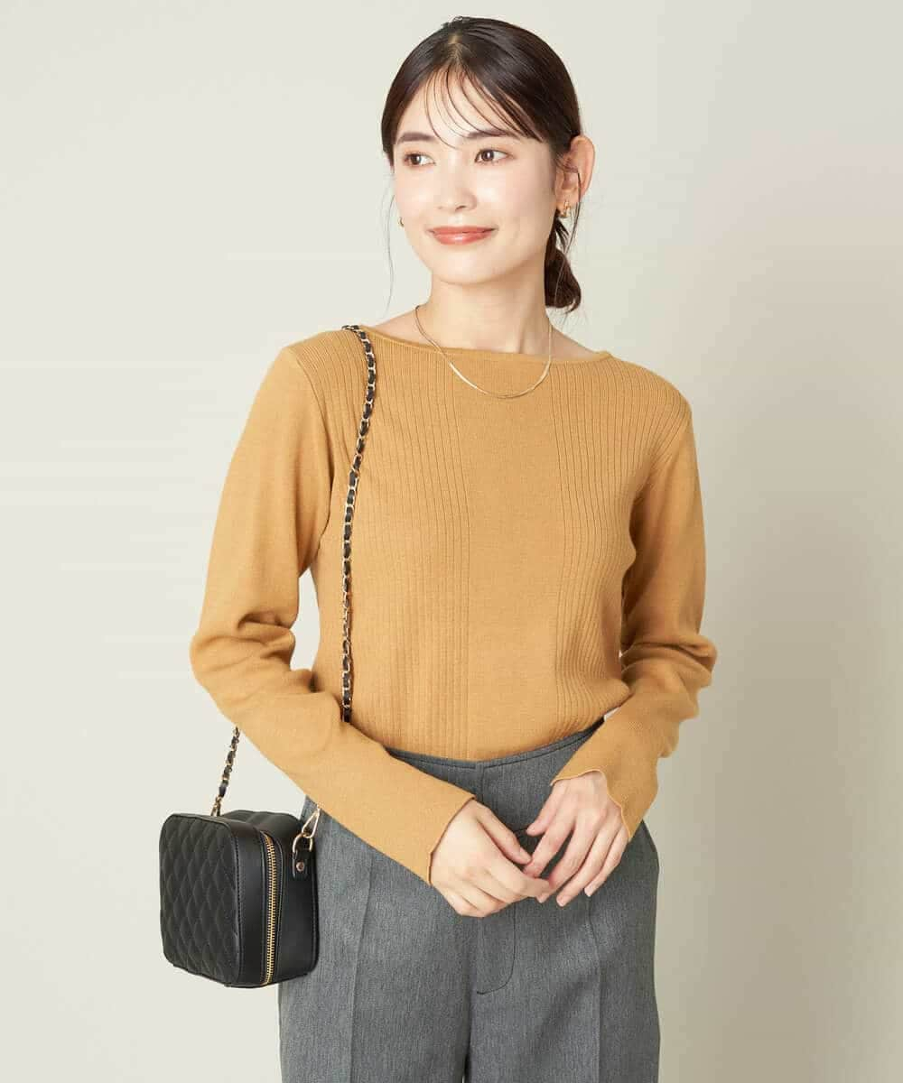 VERMEILpariena極美品【2021aw】theoryluxe　ボートネックウォッシャブルニット