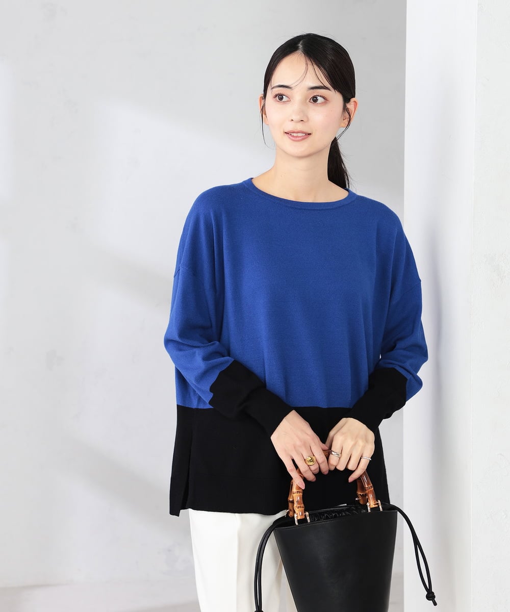 K2FKA18039 a.v.v(アー・ヴェ・ヴェ) バイカラーニット【新色追加】 レッド