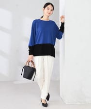 K2FKA18039 a.v.v(アー・ヴェ・ヴェ) バイカラーニット【新色追加】 レッド