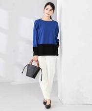 K2FKA18039 a.v.v(アー・ヴェ・ヴェ) バイカラーニット【新色追加】 レッド